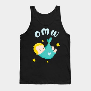 Baby on my Way OMW funny Birth Announcement Gift Tank Top